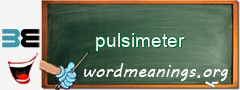 WordMeaning blackboard for pulsimeter